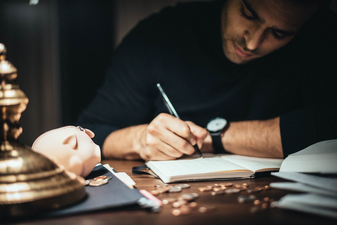 man contemplating bankruptcy as an option